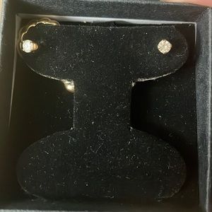 14k gold studs with cz stone